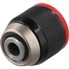 Eawfgtuw Mandrino autobloccante senza chiave da 10 mm, filettatura 3/8-24 UNF, testa mandrino a cricchetto in metallo per trapani elettrici a mano, gamma di serraggio 0,8-10 mm (rosso)