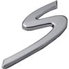 Zorratin Emblema per portellone posteriore in metallo cromato con lettera S S, per Porsche Cayenne 2014+ tipo piccolo