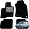 MTC Automotive Tappetini Fiat Panda Hybrid III dal 2020, Su Misura, Set 4 Pezzi | Tappetini Panda Hybrid Neri con Battitacco in Gomma Rinforzata, Antiscivolo, Bottoni di Fissaggio