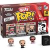 Funko Bitty POP! 4 Pack WWE : Bret Hart, Shawn Michaels + Mystère | Gadget Ufficiale Sport - Mini Personaggi da 2,5 cm con Espositore - Decorazione Torta e Regalino per Feste