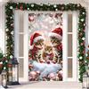 YJSZY Copri Porta Natalizio,Decorazioni Natalizie Per Porta,Copertura Divertente Babbo,Decori Natalizi Appendere Ingresso Banner,Copriporta Natalizio Per Casa,90 X 210 Cm Door Cover con Elastico (Color 3)