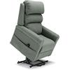 REDÒKASA Poltrona relax elettrica New Boston per anziani con funzione letto, 2 motori, 2 o 4 ruote, optional batteria, alzapersona, tessuto idrorepellente (Standard (2 Ruote), Verde)