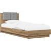 vidaXL Struttura letto con testata Rovere Artigianale 80 x 200 cm