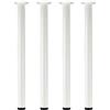 QLLY Set di 4 gambe regolabili in metallo, altezza 74,9 cm, per scrivania, tavolo da ufficio, colore bianco