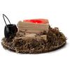 matches21 HOME & HOBBY Grande falò a LED in legno da 8 x 3 cm - Braciere illuminato come accessorio per presepe natalizio
