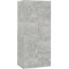 vidaXL Armadio Compatto Elegante Robusto con Cassetti e Asta Arredo Guardaroba Appendiabiti Organizer Casa Grigio Cemento 80x52x180 cm in Truciolato