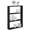 Homgoday Mensola da parete nera 43 x 9 x 60 cm in legno di ingegneria, scaffale galleggiante da appendere a parete, espositore per soggiorno, camera da letto, bagno, corridoio, cucina, ufficio