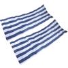 Gettimore Telo di ricambio per sdraio da spiaggia, in tessuto di poliestere a righe bianche e blu, 120 x 44 cm, per sedie da giardino, patio, terrazza, mobili da campeggio, accessori (2 pezzi)