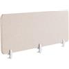 Beliani Pannello Divisorio Fonoassorbente per scrivania in PET beige 180 x 40 cm