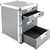 PansyWind Cassettiera con 5 cassetti e serratura di sicurezza | Armadio da ufficio in alluminio, 31,5 x 35 x 40,5 cm, per DIN A4