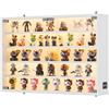 MSFE Vetrinetta da Parete con LED, Vetrina Espositiva con Sensore Intelligente, Vetrinetta per Collezionismo, Vetrina da Parete in Vetro, Bacheca da Parete, gni Strato Porta 5 kg, 80x60x12cm, Bianco
