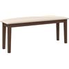 vidaXL Panca 110 cm Legno massiccio marrone Gomma
