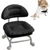 Generico Rolling Low Stool with Backrest, 360° Swivel Chair with Silent Casters 50cm | Silent Caster Mobility, Comfortable Work Seating Solution, Ideal for Workshop Home Garage Studio Office Cleaning Pedicure