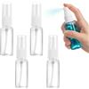EJRUP 4 Pezzi Flaconi Spray, 100ml Bottiglia Spray, Riutilizzabile Tomizzatore Bottiglia di Profumo in Plastica, Trasparente Flacone Spray,Mini Flaconi Spray Vuoti, per Liquido Viaggio Cosmetico