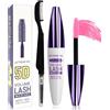 LYSdefeu Mascara rosa impermeabile, rosa Telescopic Waterproof Colored Mascara