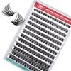FADVAN Ciglia singole a grappolo, D Durl, miste, 8-16 mm, per fai da te, extension per ciglia singole a casa (C3)