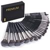 MAANGE Set di pennelli da trucco, 25 pezzi, pennelli sintetici di alta qualità, per correttore, fard, fondotinta, ombretto, pennelli professionali per il trucco, con confezione regalo (nero)