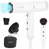 PARWIN PRO BEAUTY - Asciugacapelli ionico professionale con diffusore, con motore ad alta velocità senza spazzole silenzioso da 110.000 giri/min, flusso d'aria di 30 m/s per un'asciugatura rapida, 3