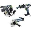 Festool Kit sega circolare HKC 55 e trapano avvitatore TPC 18/4 smerigliatrice AGC 18-125 Festool® 578025