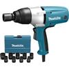 Makita Avvitatore a impulsi 1/2" 350 Nm 400W Makita® TW0350J + Set 9 bussole (D-41517)