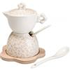 BRANDANI Campo ai Fiori Zuccherina Caffettiera 12,5cm Porcellana Bamboo