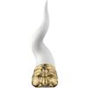 BONGELLI PREZIOSI Corno Cornetto Pulcinella Bianco Oro 21cm Marmorino