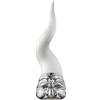 BONGELLI PREZIOSI Corno Cornetto Pulcinella Bianco Argento 21cm Marmorino