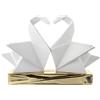 BONGELLI PREZIOSI Coppia Cigni Origami 12x17cm Bianco Marmorino