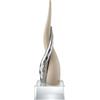 BONGELLI PREZIOSI Cornetto Corni Intrecciati Base Cristallo 20cm Nocciola Argento Marmorino