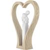 BONGELLI PREZIOSI Figura Coppia Cuore Alta 24cm Nocciola