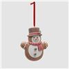 EDG Enzo De Gasperi Addobbo Decorazione Natalizia Pupazzo di Neve 12x9cm