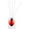 BRANDANI Diffusore di Fragranza Cuore Rosso in Vetro con Bastoncini 9x12cm