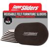 SUPER SLIDERS SuperSliders, feltrini per mobili e pavimenti duri, confezione da 4 pezzi, forma ovale, 4705395N