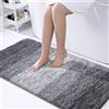 OLANLY Tappeto da bagno 47 x 24 cm, in microfibra, extra morbido e assorbente, antiscivolo, in peluche, tappeto da bagno a pelo lungo, lavabile in lavatrice, tappetini da bagno per pavimento, vasca e