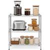 Honey Can Do Honey-Can-Do Scaffale regolabile a 3 livelli con capacità di 90,7 kg, scaffale regolabile in acciaio cromato SHF-09367, ripiani per carichi pesanti, scaffalatura in acciaio inox