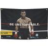 Gold Trident Flags Mike Tyson Be Unstoppable. Bandiera, motivierend, Fitness, ispirierend, Allenamento, Zuhause, Fitnessstudio, Wanddekoration, College, Wohnheim, Mannhöhle, 90x150 cm, coole Wanddekoration, Uomini