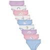 Basic Treasure 9 Mutande Bambina, Cotone Oeko-Tex, Unicorni/Cuori,