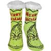 United Labels Calzini morbidi del Grinch - Merry Grinchmas per donne, calzini invernali, caldi da donna (verde, adulti, M, 39, 42)