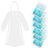 ODSPTER Poncho Antipioggia Monouso Per Adulti，6 Pezzi, Poncho Antipioggia Usa E Getta, Con Cappuccio, Adatto Per Festival, Escursioni, Campeggio E Concerti, Pulito