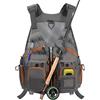 Gonex Gilet da Pesca Regolabile, Gilet Pesca a Mosca Uomo, 18 Tasche | 14 Tasche SBS con Zip, 4 Tasche Rete Traspiranti, Strisce Riflettenti, D-Rings e Gancio, Pesca All'Aperto