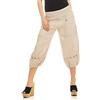 malito more than fashion Malito Donna Lino Pantaloni Tempo Libero Pantaloni Bloomers Basic Plain Colors 1575