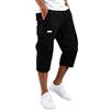 Generico Bermuda Cargo Uomo Pantaloni Corti Estivi 3/4 Bermuda Pantaloncini Slim Fit Molte Tasche in Cotone Tasconati Casual Shorts Leggeri Pantaloni Corti Sportivi