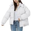 Hecatombic Giacca da Donna con Cappuccio e Cerniera Calda e Corta in Piumino Spesso con Cappuccio e Cerniera Giacca Invernale Calda Parker Giacca Antivento e Anti-Neve