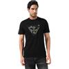 GUESS T-shirt da uomo a maniche corte con scollo rotondo stampato nero jet triangolo