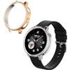 kwmobile Set da 2 Protezione Bordo Orologio Compatibile con OnePlus Watch 4 / Watch 3 / OPPO Watch X3 mini / X2 mini Smartwatch - Rivestimento Glitterato trasparente/oro rosa