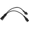 lyrlody Cavo Sdoppiatore di Alimentazione IEC, Adattatore A Y in PVC per C14 Maschio A C13 e C5 Femmina, 10 A 250 V Perfetto per Alimentatori Laptop e Apparecchiature Informatiche
