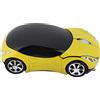 CCYLEZ Mouse wireless 2.4G, mini mouse da gioco portatile USB a forma di auto, mouse ottico Plug and Play con ricevitore USB per PC Office per PC tablet(Giallo)