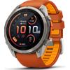 GARMIN FENIX 9 PRO Inreach 51mm Titanio con cinturino in silicone Orange Art.010-04337-01