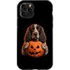 Halloween Pumpkin ESS Dog Owner Gifts Custodia per iPhone 11 Pro Springer Spaniel Inglese Halloween Cane Jack O Lanterna Faccia