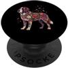 Funny Saint Bernard Gifts Accessories & San Bernardo Fiori Farfalla Floreale Colorato Botanico PopSockets PopGrip Adesivo